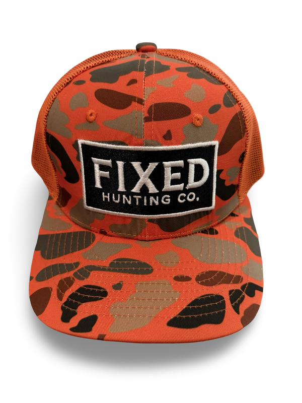 Hunters Orange Camo Hat